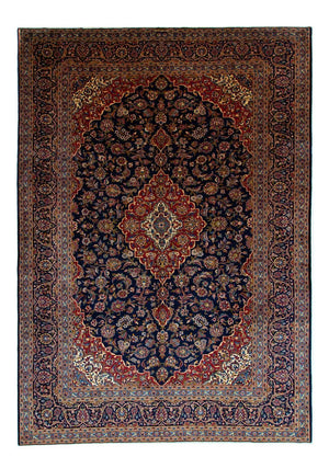 Perzisch tapijt - Keshan - 419 x 298 cm - blauw