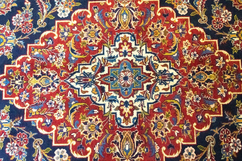 Perzisch tapijt - Keshan - 419 x 298 cm - blauw