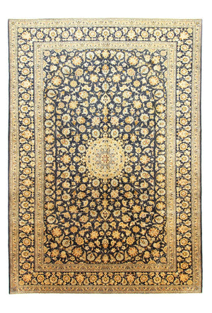 Perzisch tapijt - Keshan - 423 x 298 cm - blauw