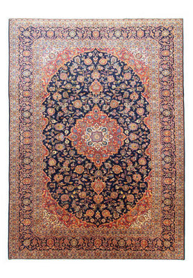 Perzisch tapijt - Keshan - 396 x 287 cm - blauw