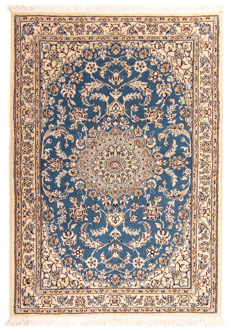 Perzisch tapijt - Nain - Koninklijk - 151 x 106 cm - donkerblauw