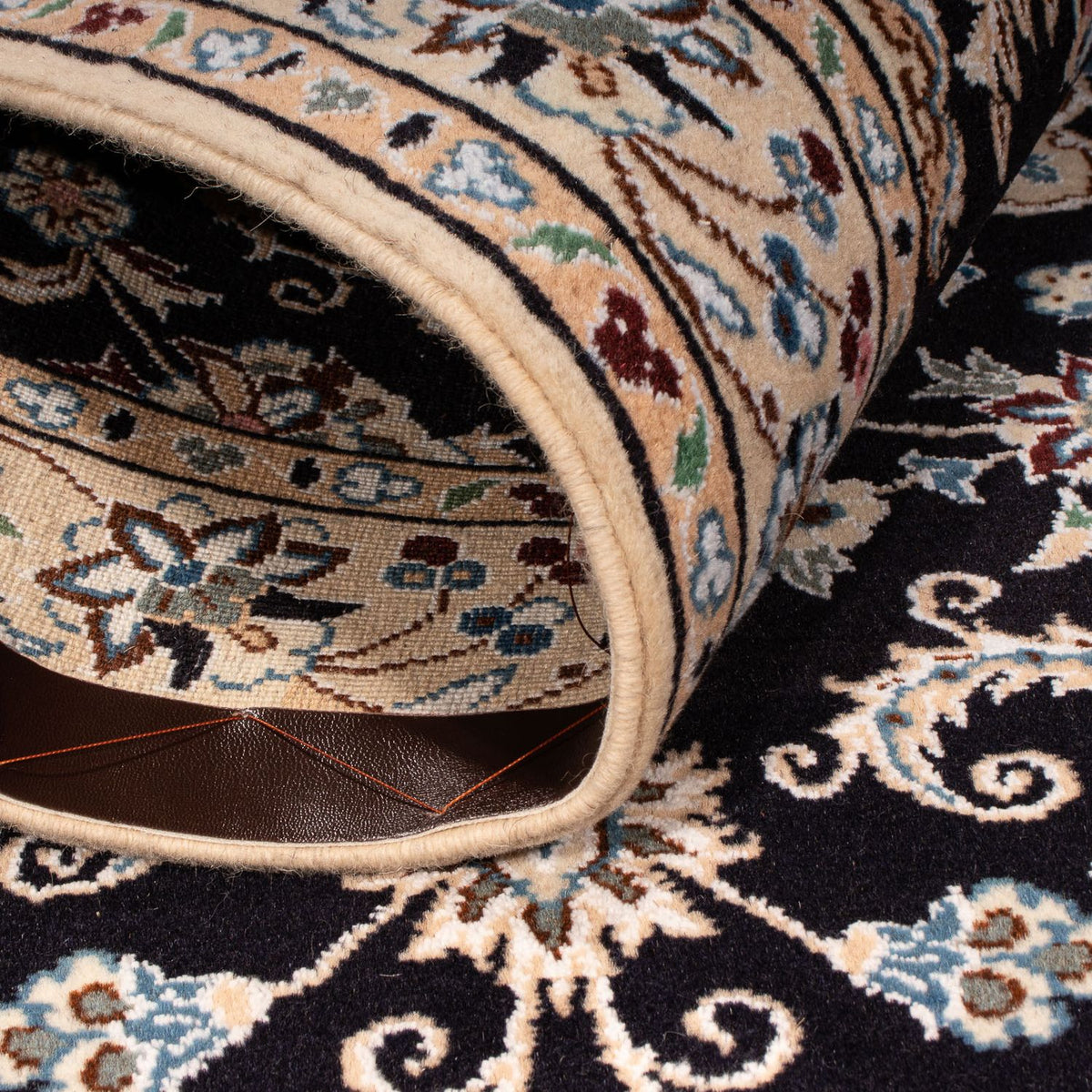 Perzisch tapijt - Nain - Koninklijk - 156 x 98 cm - donkerblauw