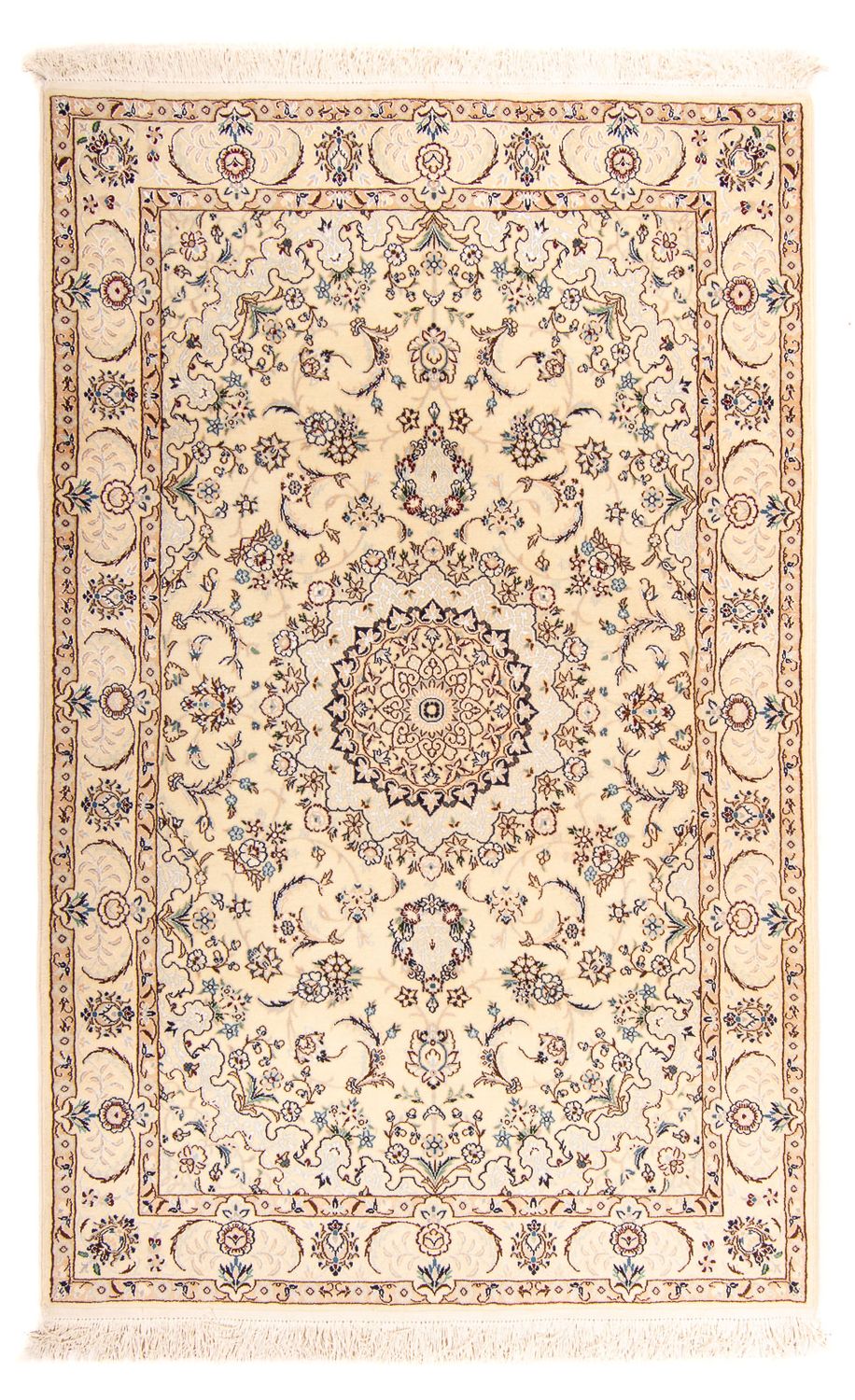 Perzisch tapijt - Nain - Koninklijk - 211 x 127 cm - beige
