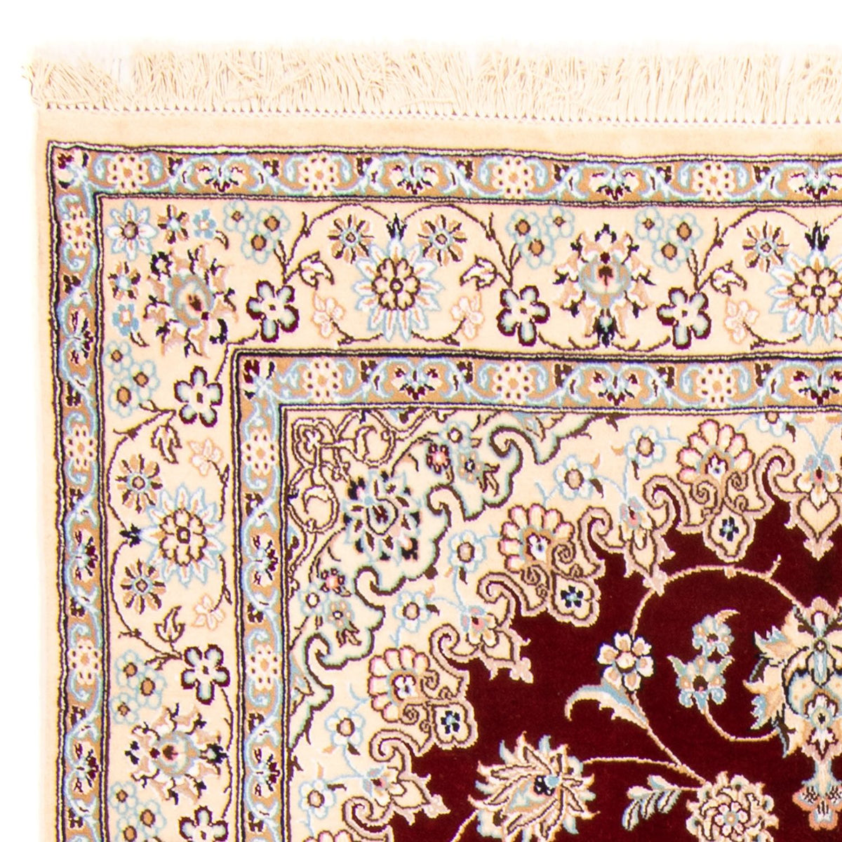 Perzisch tapijt - Nain - Koninklijk - 241 x 153 cm - donkerrood