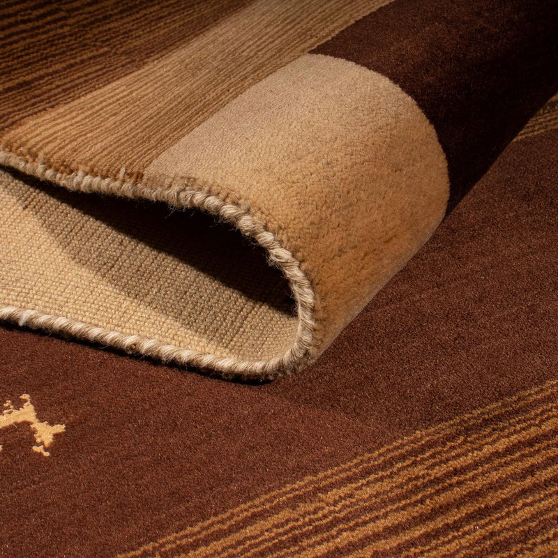 Loper Gabbeh Tapijt - Zacht - 301 x 82 cm - bruin