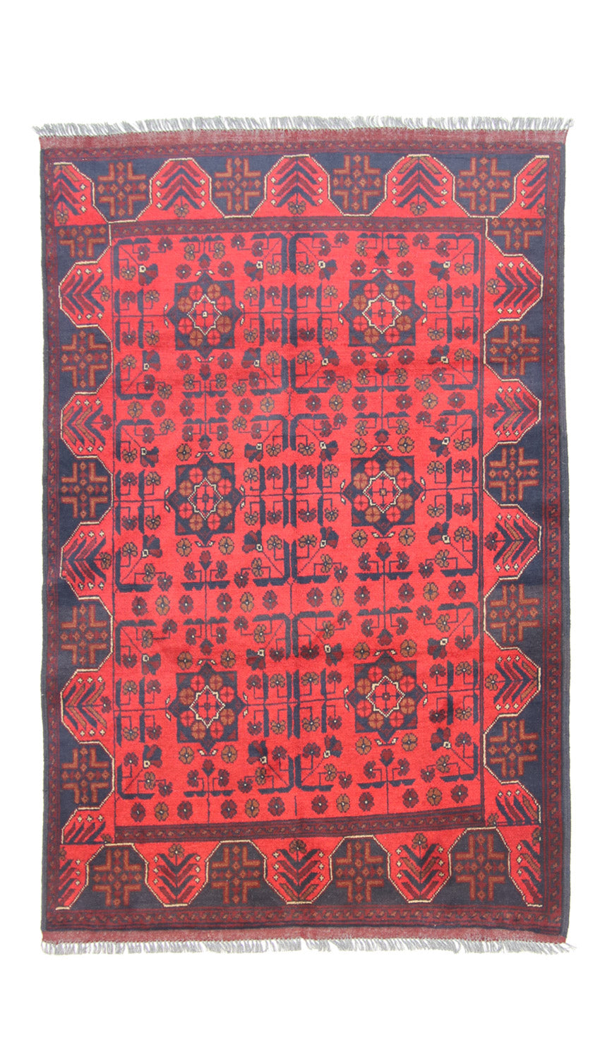Afghaans tapijt - Kunduz - 191 x 121 cm - donkerblauw