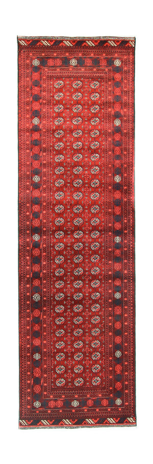 Loper Afghaans tapijt - Bukhara - 293 x 87 cm - donkerrood