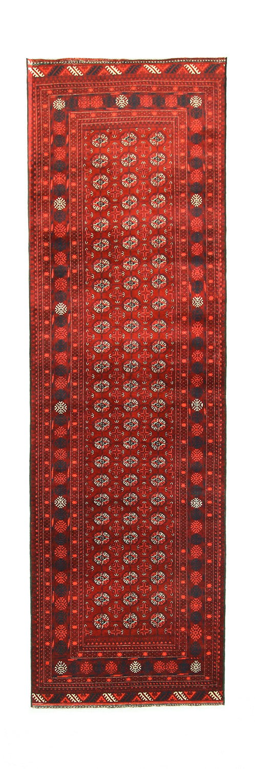 Loper Afghaans tapijt - Bukhara - 294 x 84 cm - donkerrood