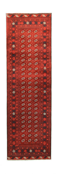 Loper Afghaans tapijt - Bukhara - 294 x 84 cm - donkerrood