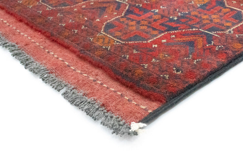 Loper Afghaans tapijt - Kunduz - 294 x 80 cm - rood