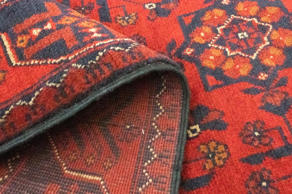 Loper Afghaans tapijt - Kunduz - 285 x 80 cm - rood