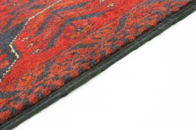 Loper Afghaans tapijt - Kunduz - 296 x 77 cm - rood