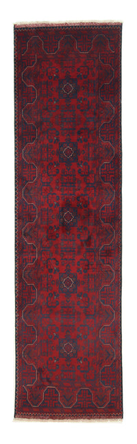 Loper Afghaans tapijt - Kunduz - 290 x 79 cm - donkerrood