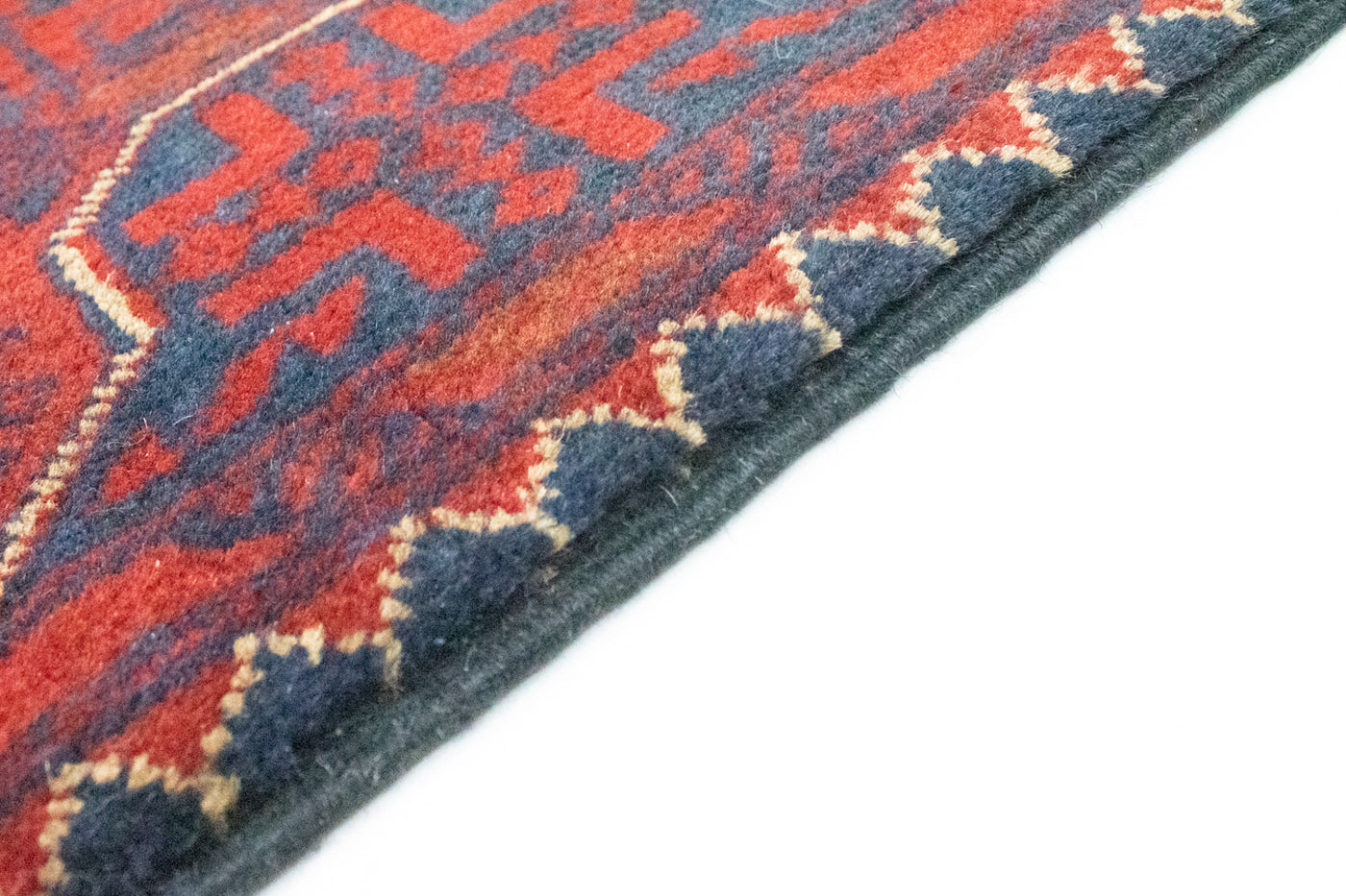 Loper Afghaans tapijt - Kunduz - 290 x 79 cm - donkerrood