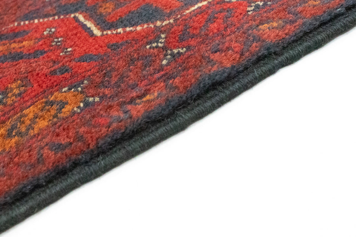 Loper Afghaans tapijt - Kunduz - 297 x 74 cm - rood