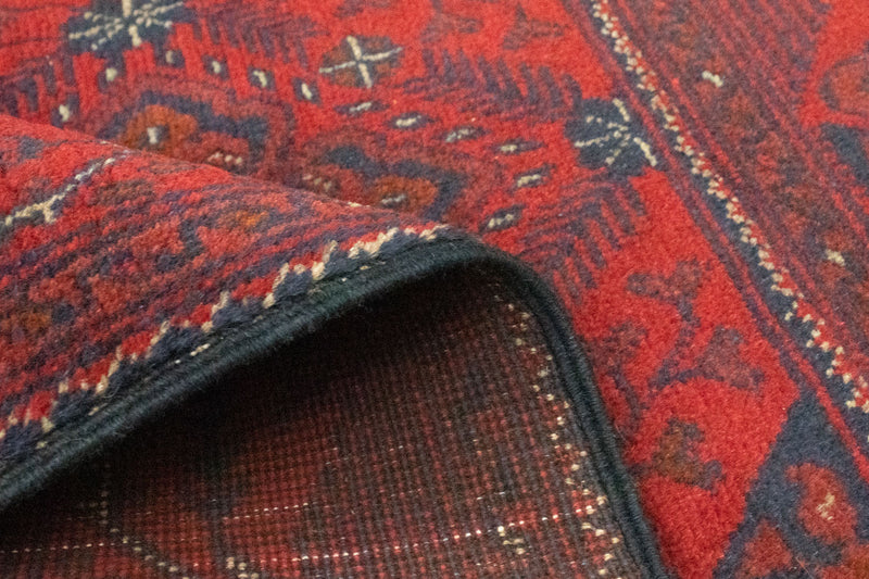 Afghaans tapijt - Kunduz - 123 x 75 cm - donkerrood