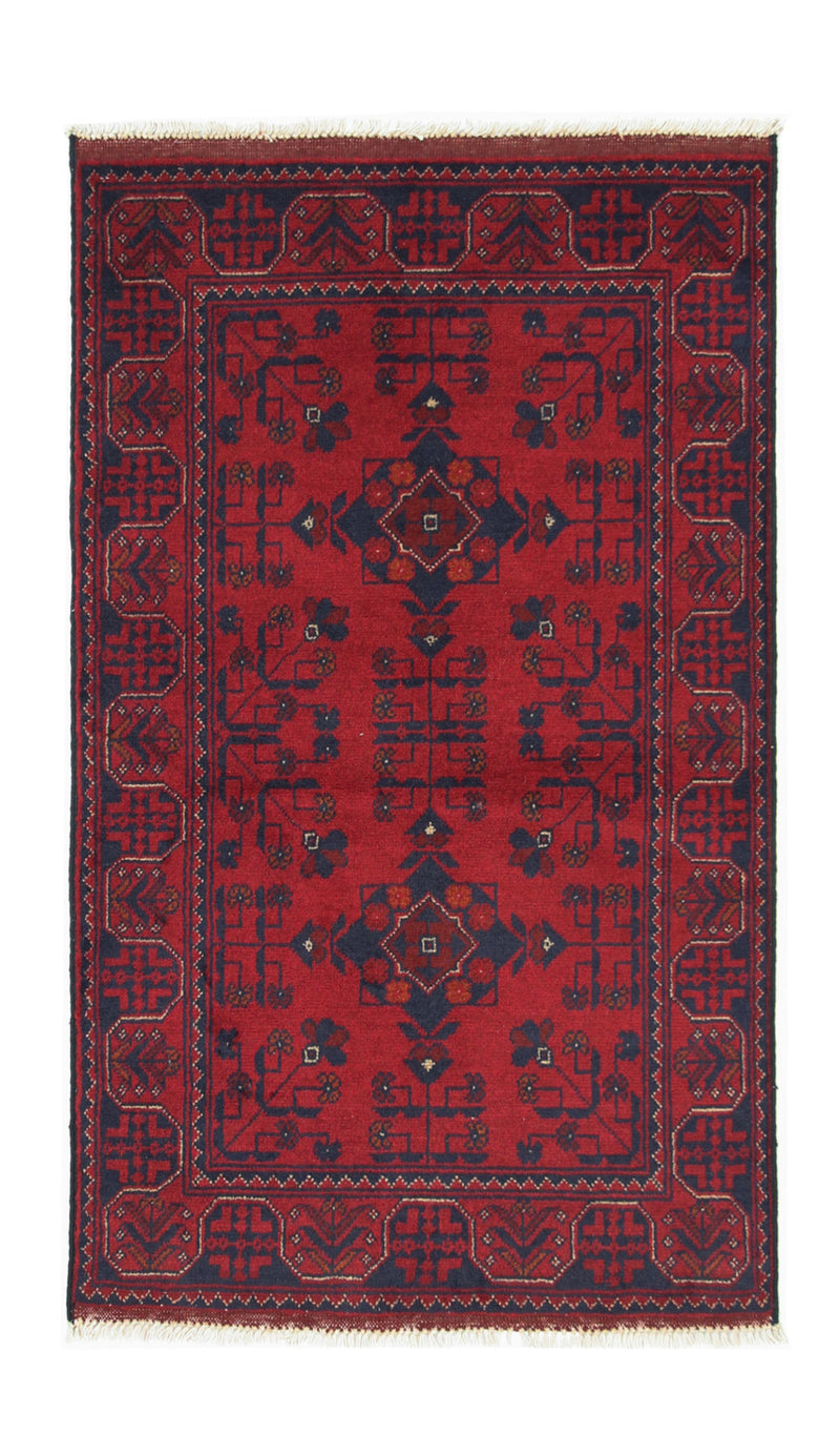 Afghaans tapijt - Kunduz - 120 x 77 cm - donkerblauw