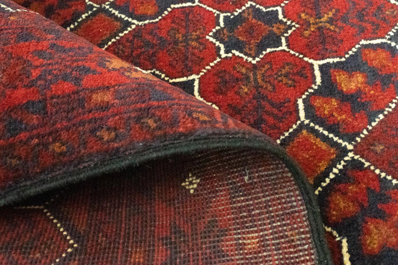 Afghaans tapijt - Kunduz - 121 x 82 cm - donkerrood