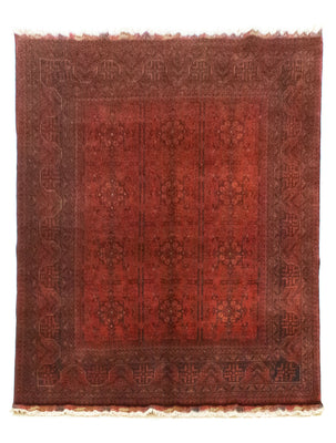 Afghaans tapijt - Kunduz - 194 x 147 cm - rood