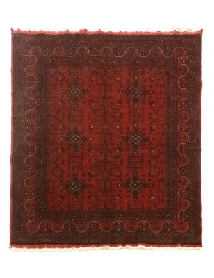 Afghaans tapijt - Kunduz - 199 x 152 cm - rood