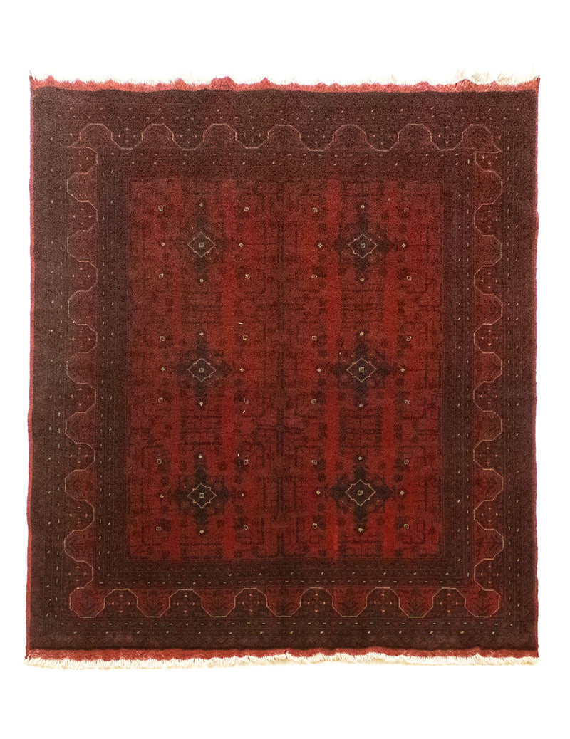 Afghaans tapijt - Kunduz - 199 x 152 cm - rood