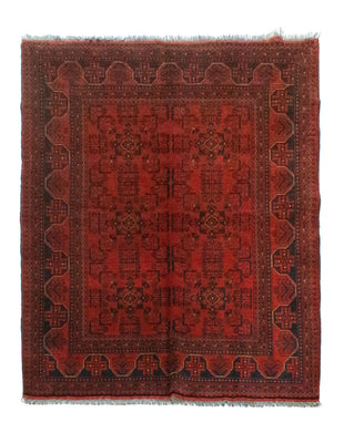 Afghaans tapijt - Kunduz - 193 x 151 cm - rood
