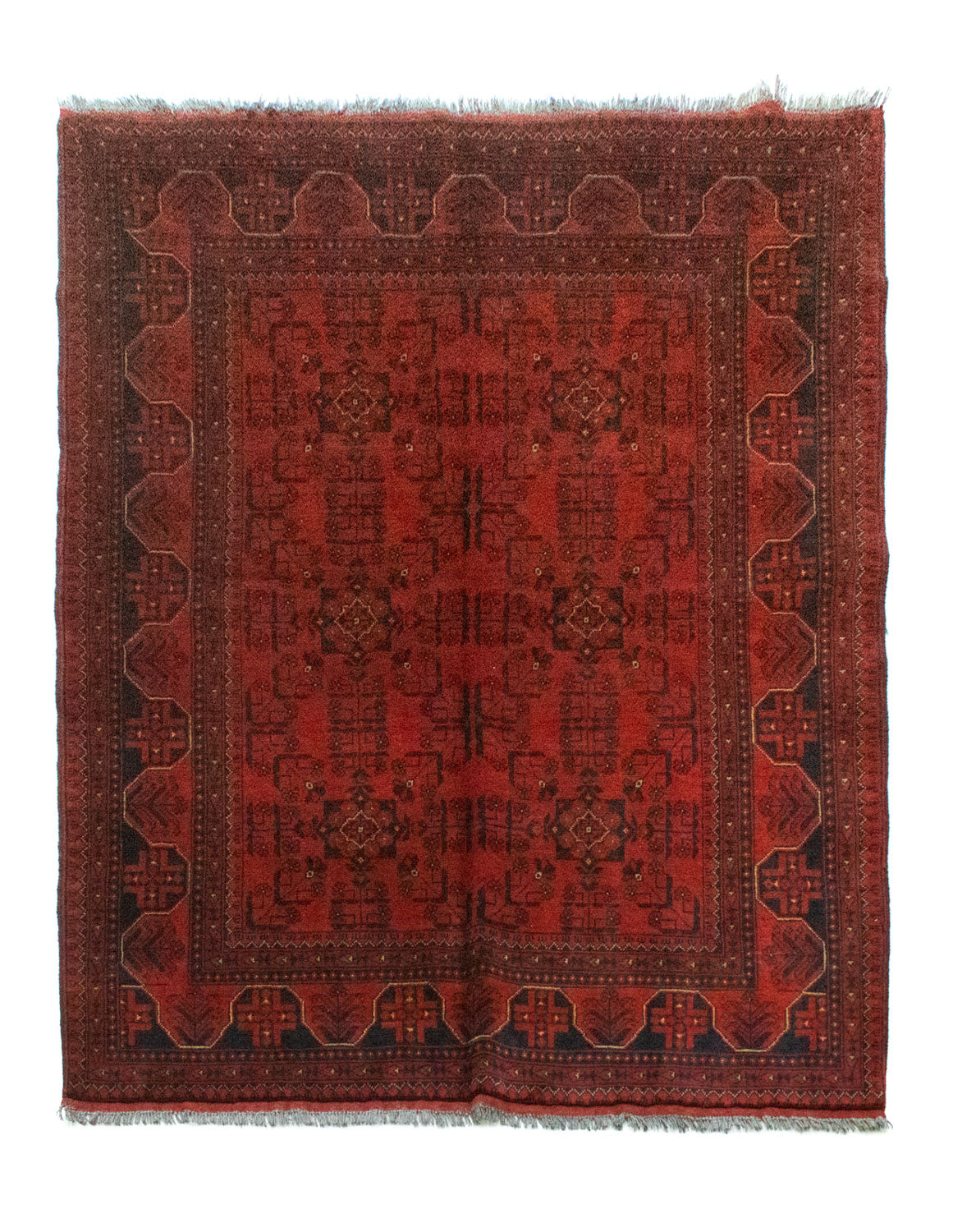 Afghaans tapijt - Kunduz - 193 x 151 cm - rood