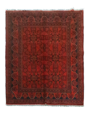 Afghaans tapijt - Kunduz - 193 x 151 cm - rood