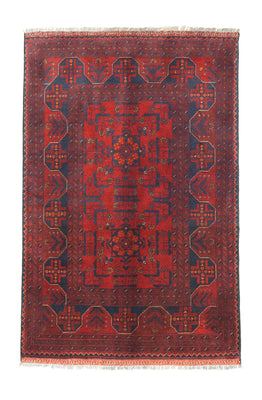 Afghaans tapijt - Kunduz - 147 x 97 cm - rood