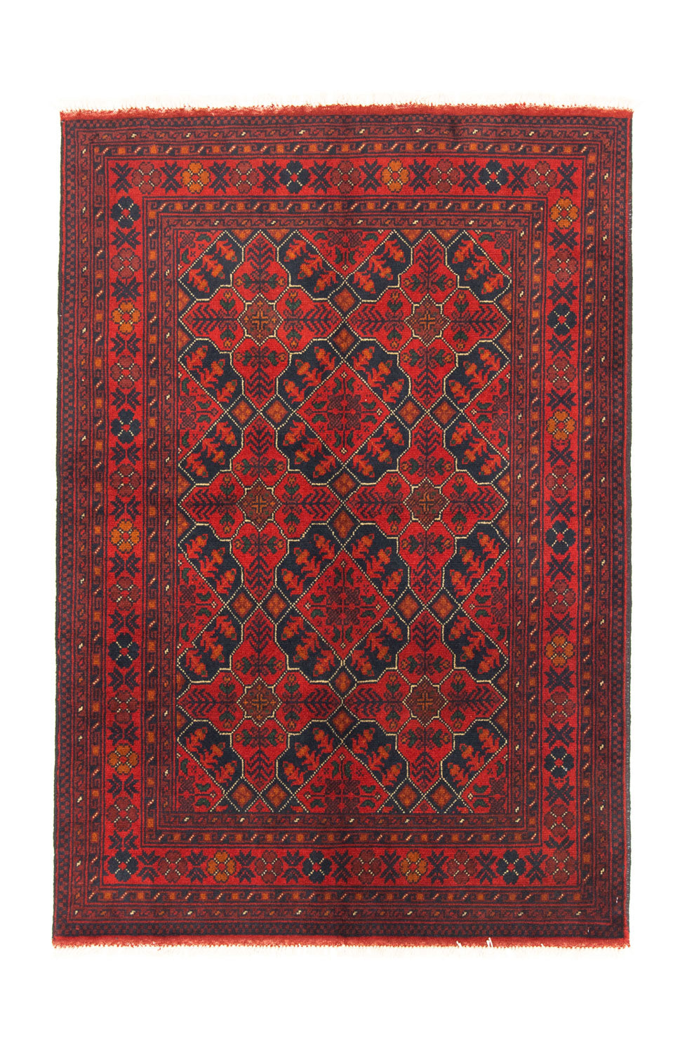 Afghaans tapijt - Kunduz - 146 x 99 cm - rood