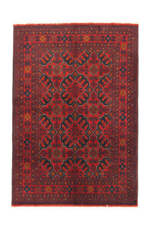 Afghaans tapijt - Kunduz - 146 x 99 cm - rood