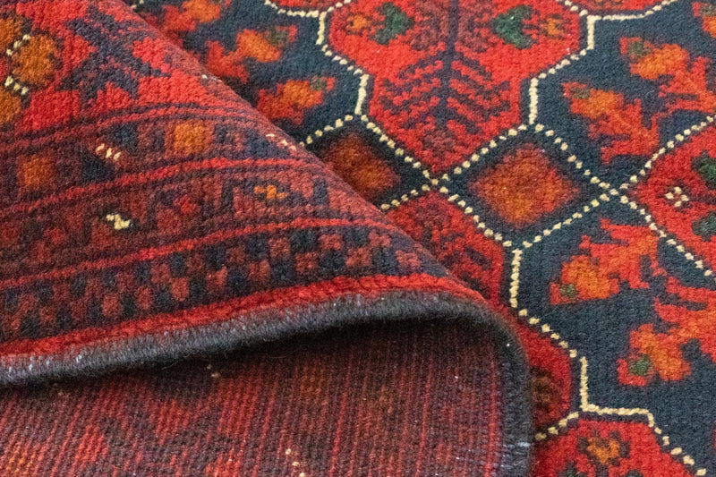 Afghaans tapijt - Kunduz - 146 x 99 cm - rood