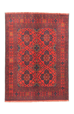 Afghaans tapijt - Kunduz - 142 x 103 cm - rood