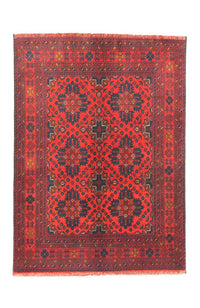 Afghaans tapijt - Kunduz - 142 x 103 cm - rood