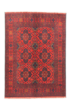 Afghaans tapijt - Kunduz - 142 x 103 cm - rood