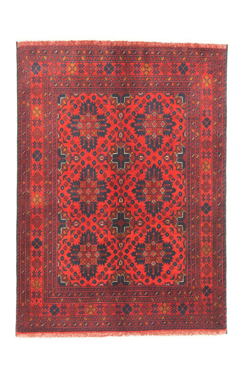 Afghaans tapijt - Kunduz - 142 x 103 cm - rood