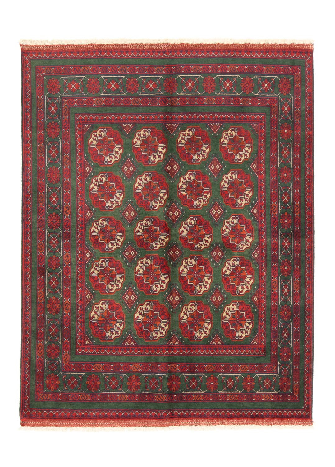 Afghaans tapijt - Kunduz - 190 x 150 cm - rood
