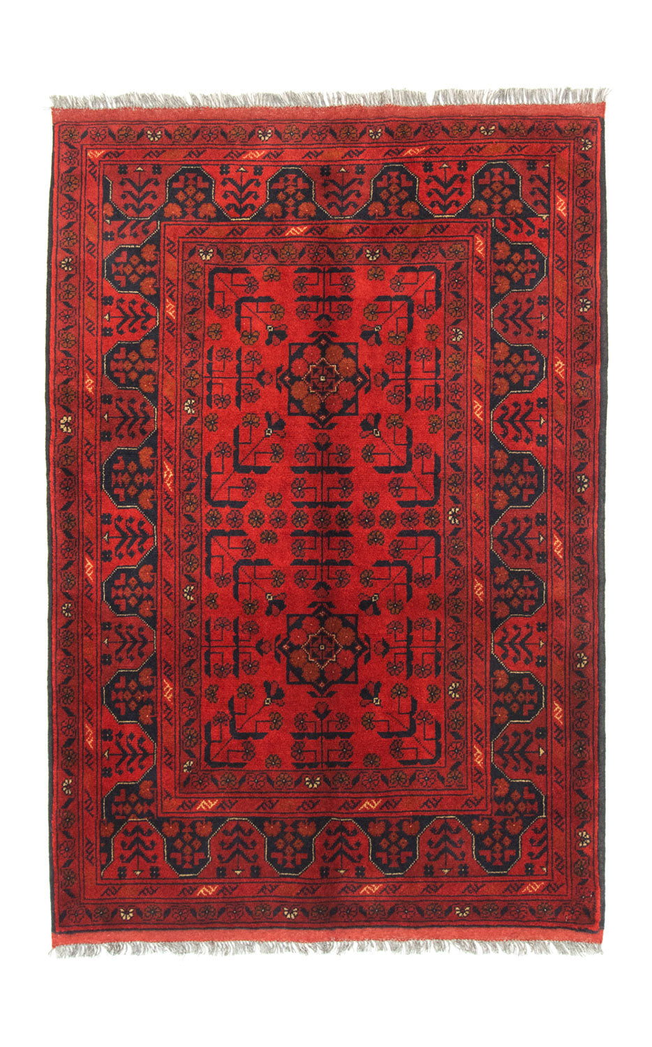Afghaans tapijt - Kunduz - 156 x 105 cm - rood
