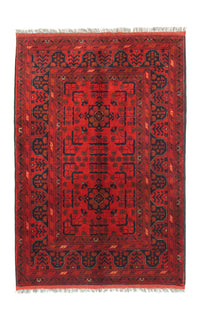 Afghaans tapijt - Kunduz - 156 x 105 cm - rood