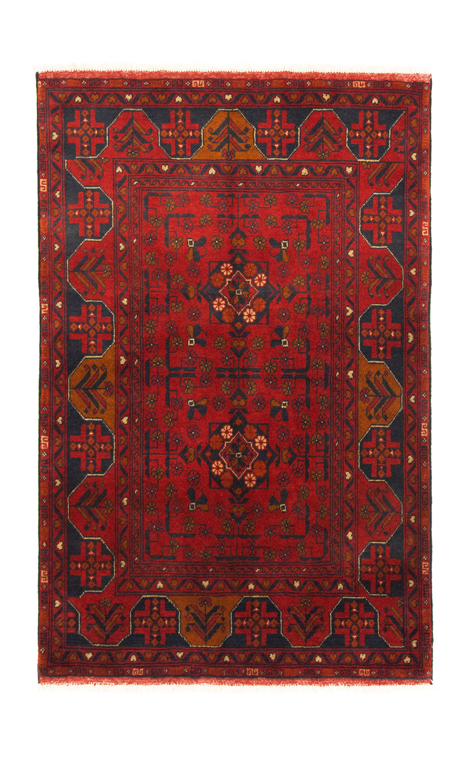 Afghaans tapijt - Kunduz - 154 x 100 cm - rood