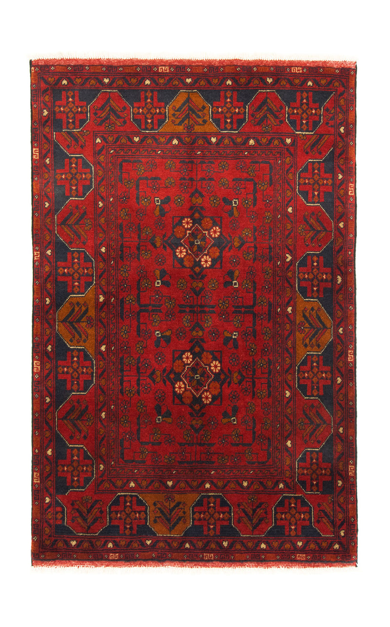 Afghaans tapijt - Kunduz - 154 x 100 cm - rood