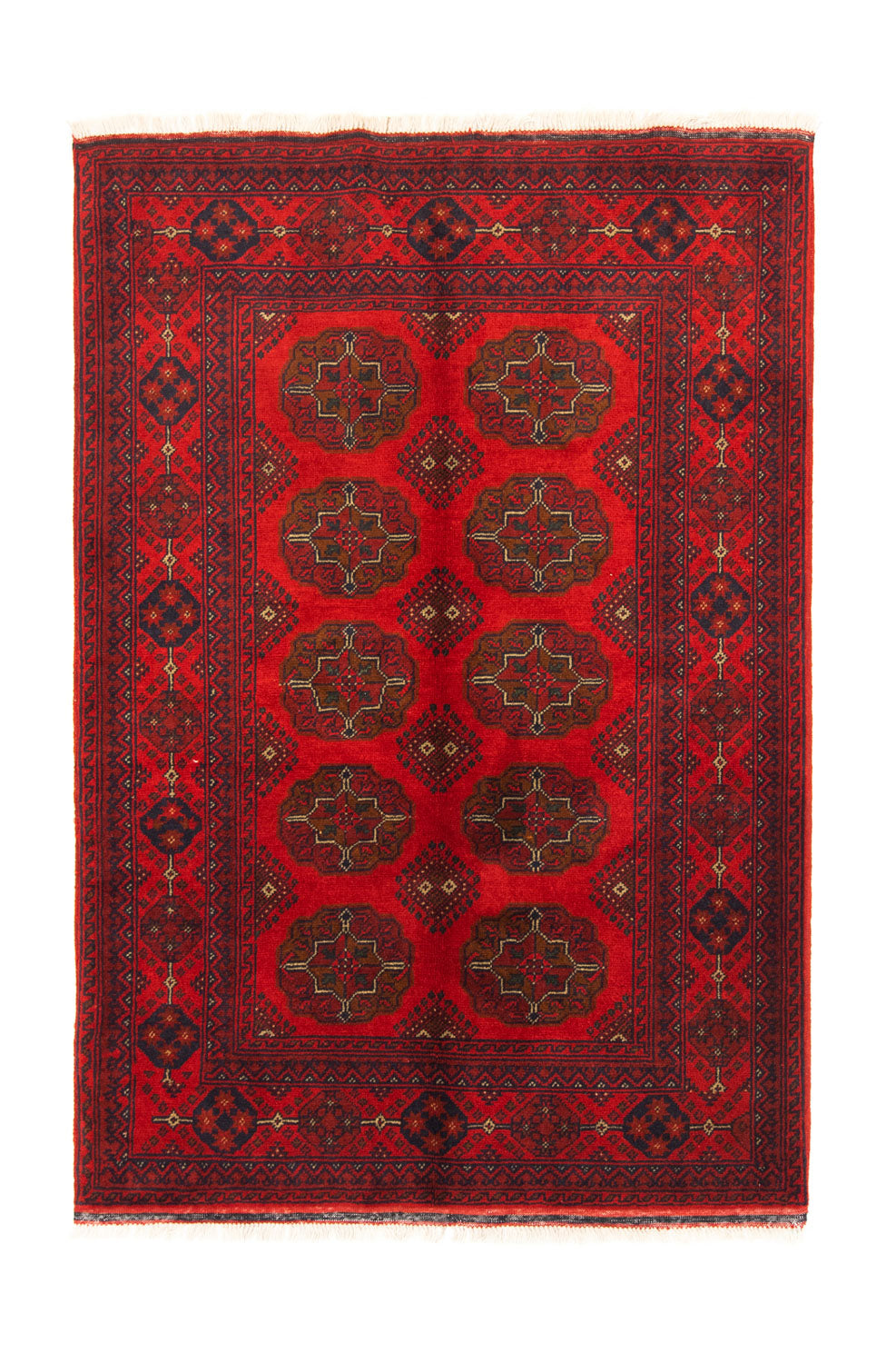 Afghaans tapijt - Kunduz - 151 x 102 cm - rood