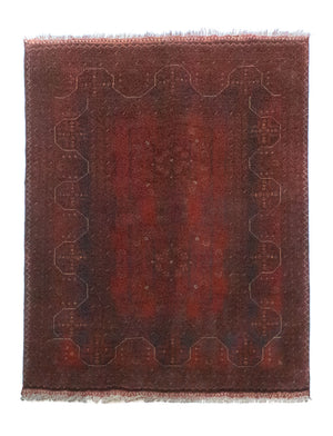 Afghaans tapijt - Kunduz - 147 x 100 cm - rood