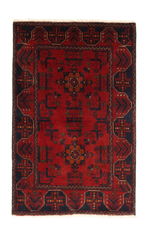 Afghaans tapijt - Kunduz - 125 x 83 cm - rood