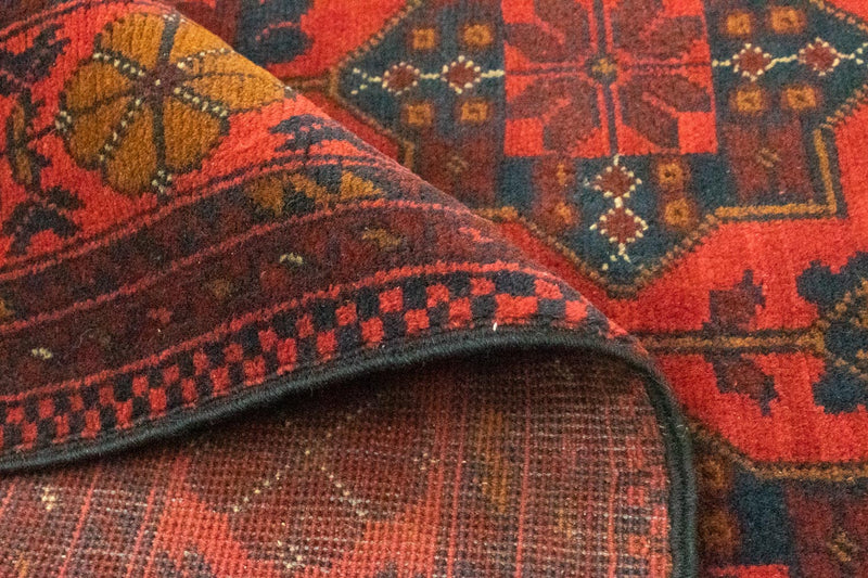 Afghaans tapijt - Kunduz - 145 x 98 cm - rood