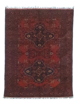 Afghaans tapijt - Kunduz - 129 x 73 cm - rood