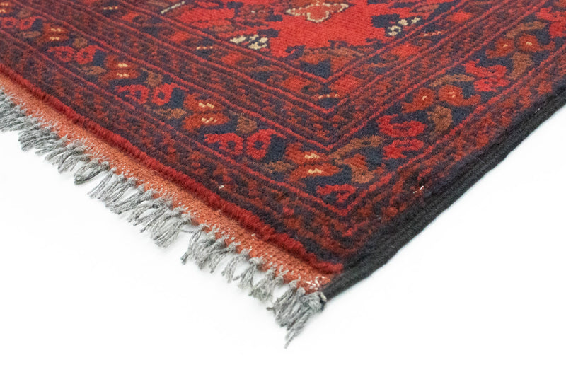 Afghaans tapijt - Kunduz - 129 x 73 cm - rood