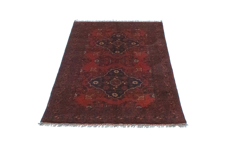 Afghaans tapijt - Kunduz - 129 x 73 cm - rood