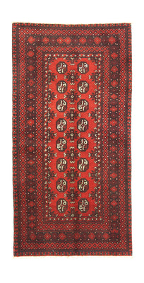 Loper Afghaans tapijt - Filpa - 200 x 100 cm - rood