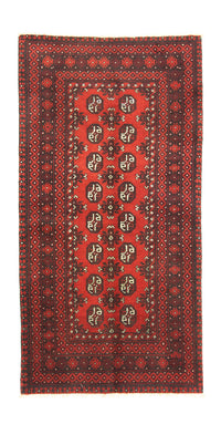 Loper Afghaans tapijt - Filpa - 200 x 100 cm - rood